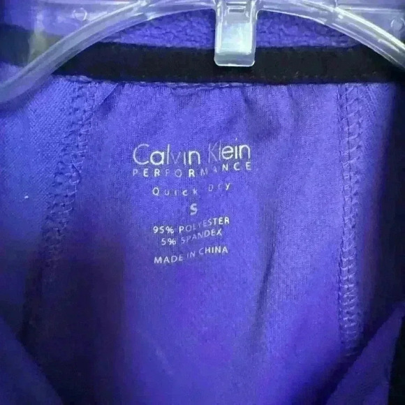 Calvin Klein Purple Women Fleece Active Vest With Zipper Pocket Size Small - Picture 7 of 8